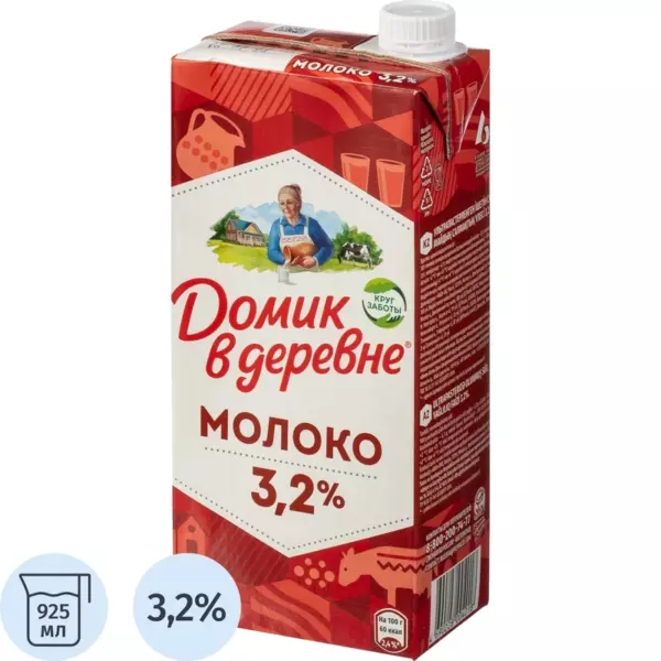 Молоко Домик в Деревне 3,2%
