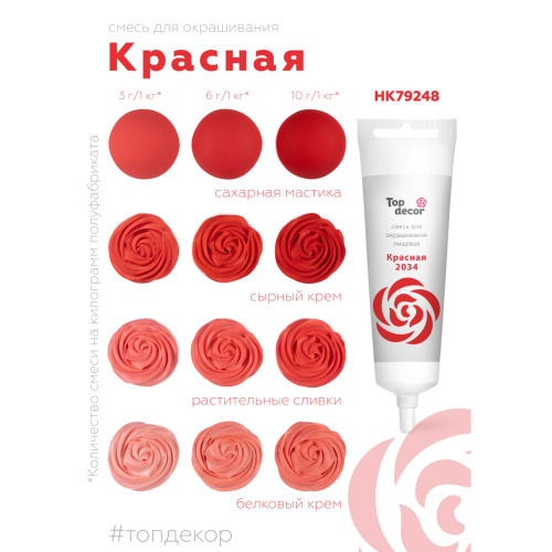 Краситель красный Топ Декор