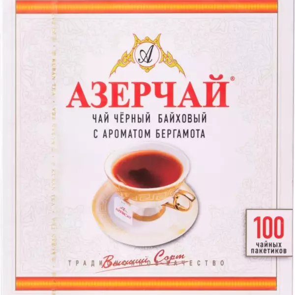 Чай черный Азерчай с ароматом бергамота