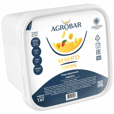 Пюре фруктовое Agrobar манго