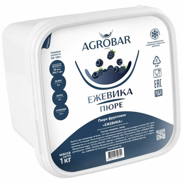 Пюре фруктовое Agrobar ежевика
