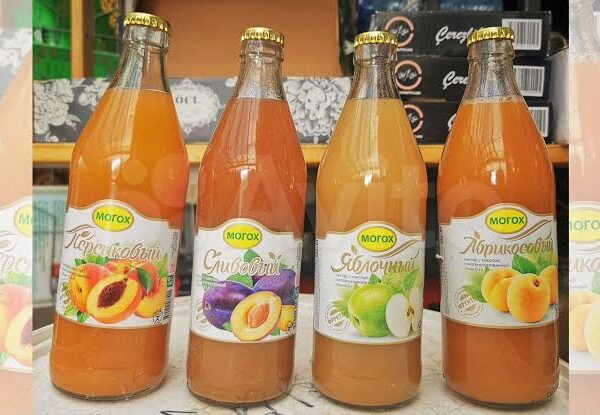 Сок Могох в стеклянной бутылке
